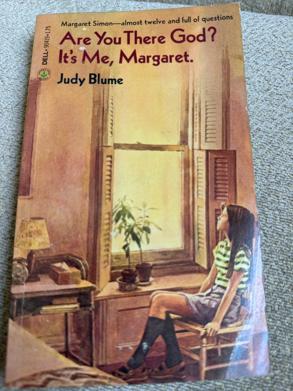 Vintage Judy Blume Are You There God? Paperback, copyright 1970, printed 1981